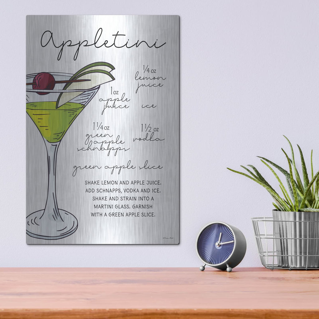 'Appletini Recipe' by Susan Ball – Metal Wall Art, 12x16 room view