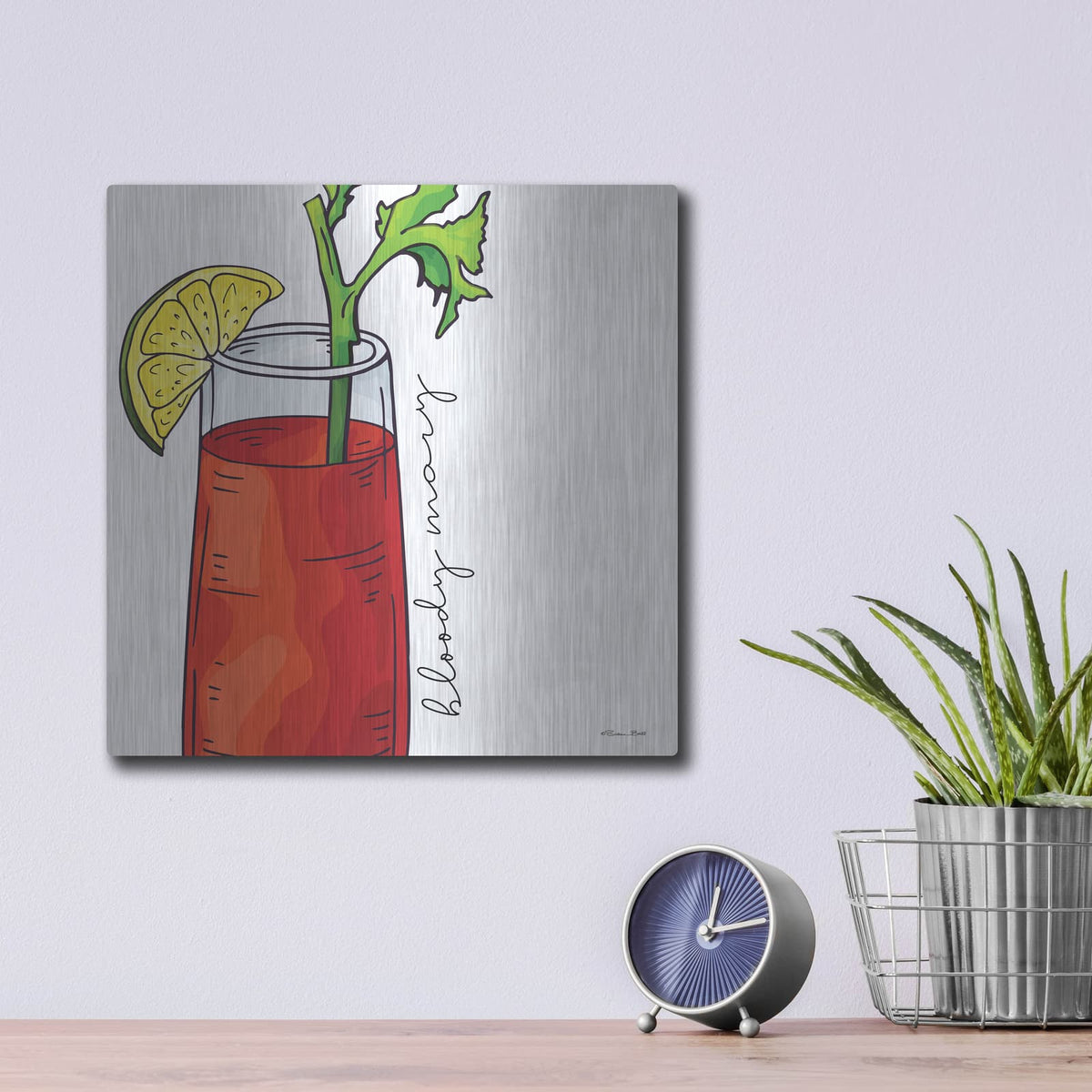 'Bloody Mary' by Susan Ball – Metal Wall Art, 12x12 room view