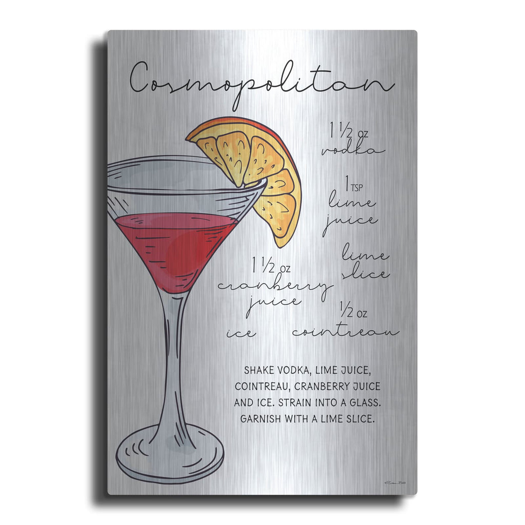 'Cosmopolitan Recipe' by Susan Ball – Metal Wall Art