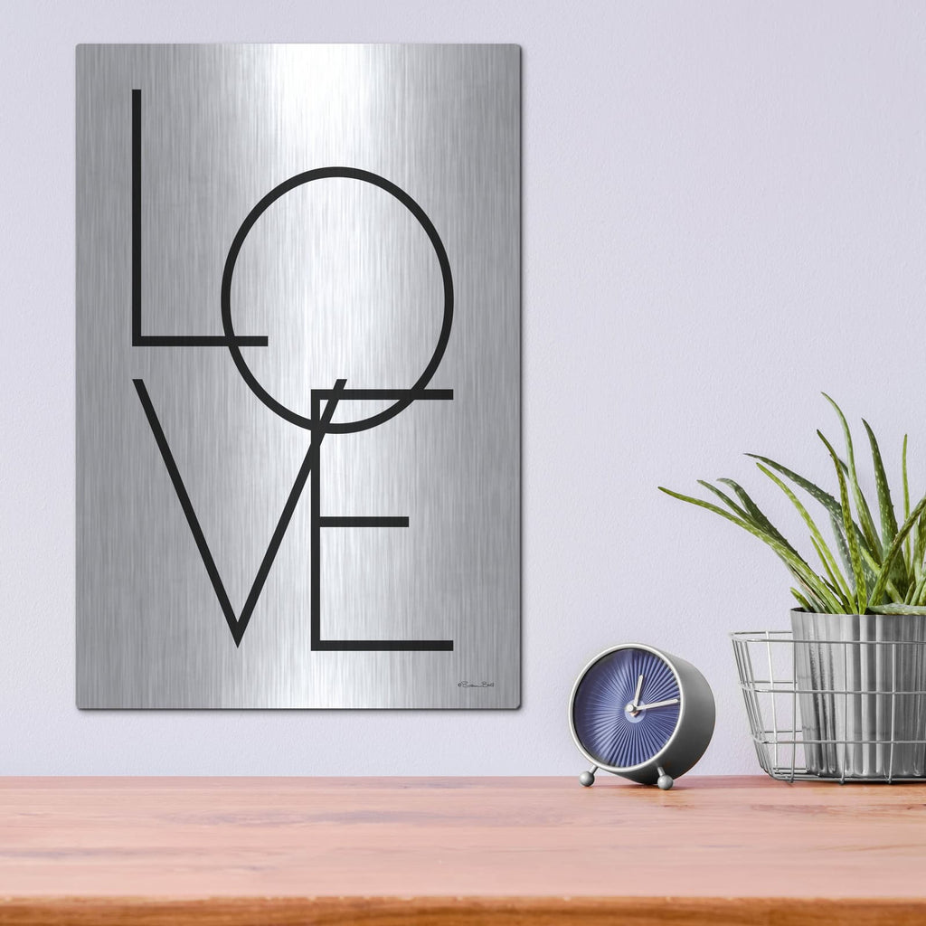 'Love' by Susan Ball – Metal Wall Art, 12x16 room view