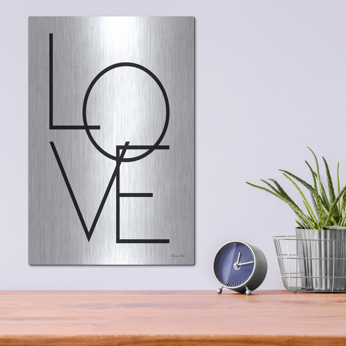 'Love' by Susan Ball – Metal Wall Art, 12x16 room view