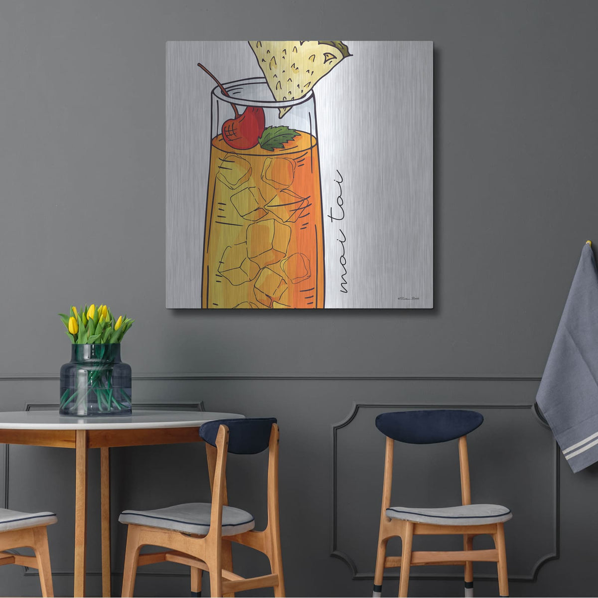 'Mai Tai' by Susan Ball – Metal Wall Art, 36x36 room view