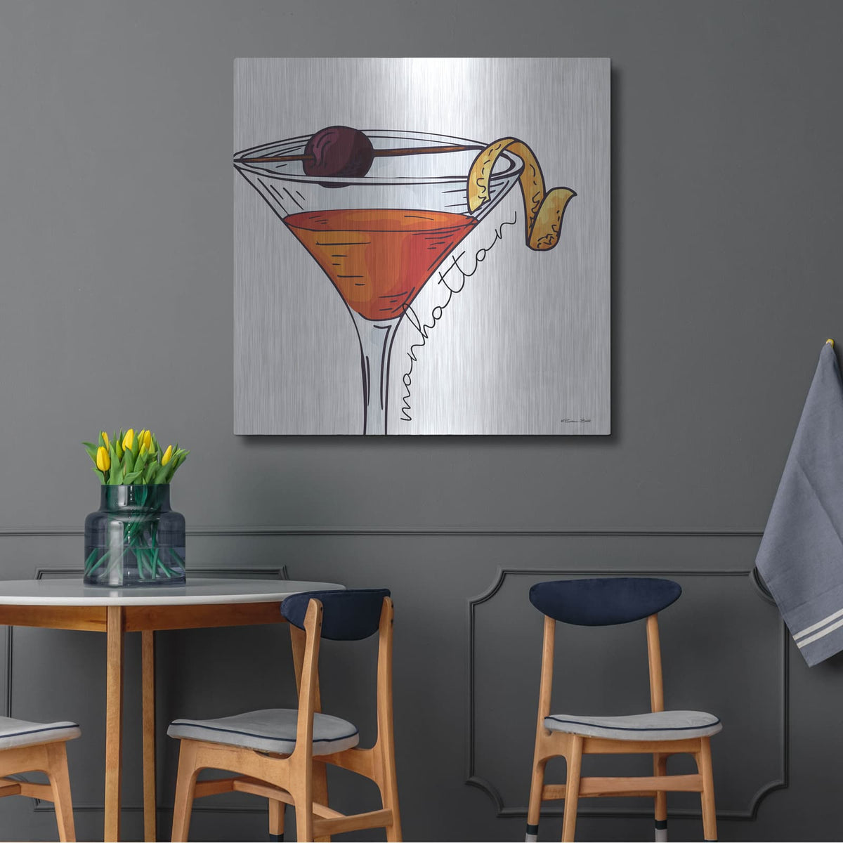 'Manhattan' by Susan Ball – Metal Wall Art, 36x36 room view