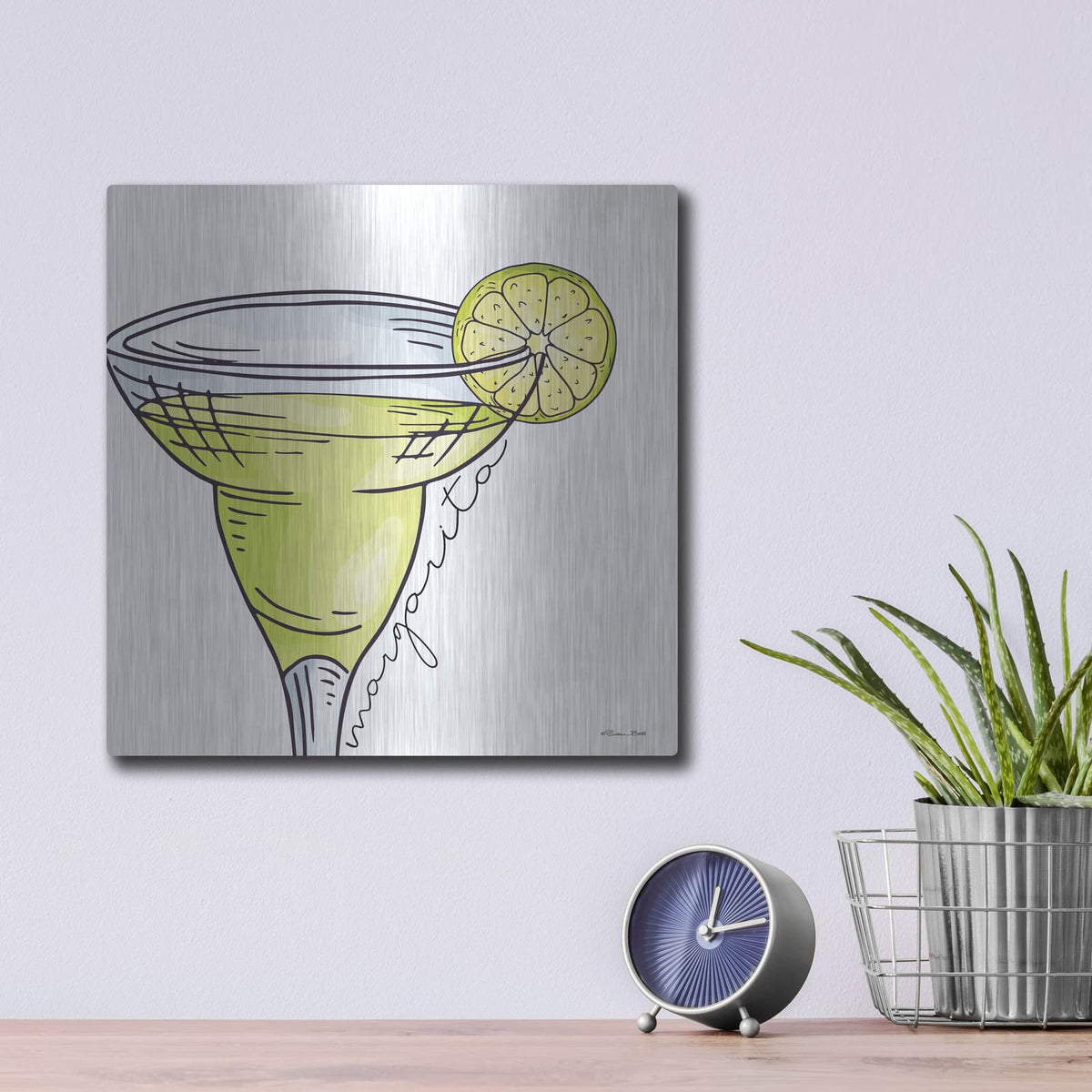 'Margarita' by Susan Ball – Metal Wall Art, 12x12 room view
