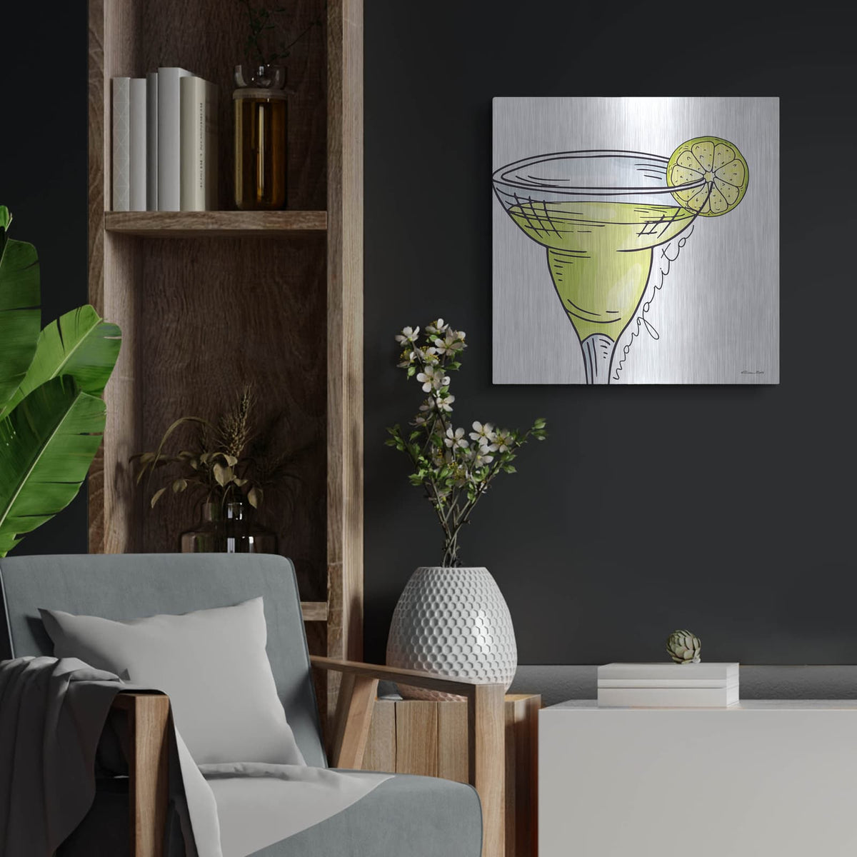 'Margarita' by Susan Ball – Metal Wall Art, 24x24 room view