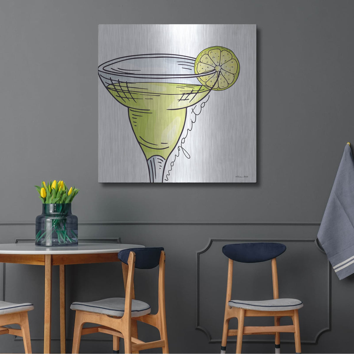 'Margarita' by Susan Ball – Metal Wall Art, 36x36 room view