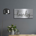 'Laundry Fresh & Clean' by Susie Boyer – Metal Wall Art, 24x12 room view