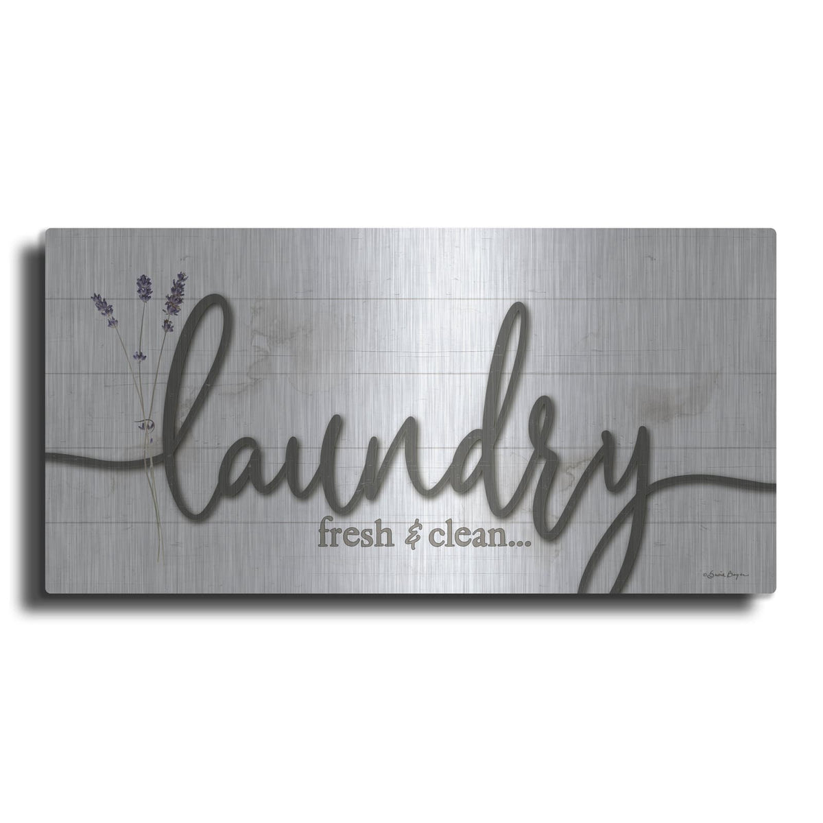 'Laundry Fresh & Clean' by Susie Boyer – Metal Wall Art