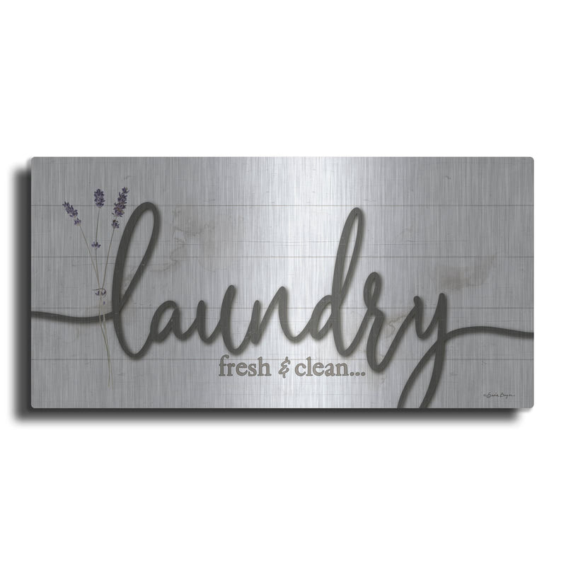'Laundry Fresh & Clean' by Susie Boyer – Metal Wall Art