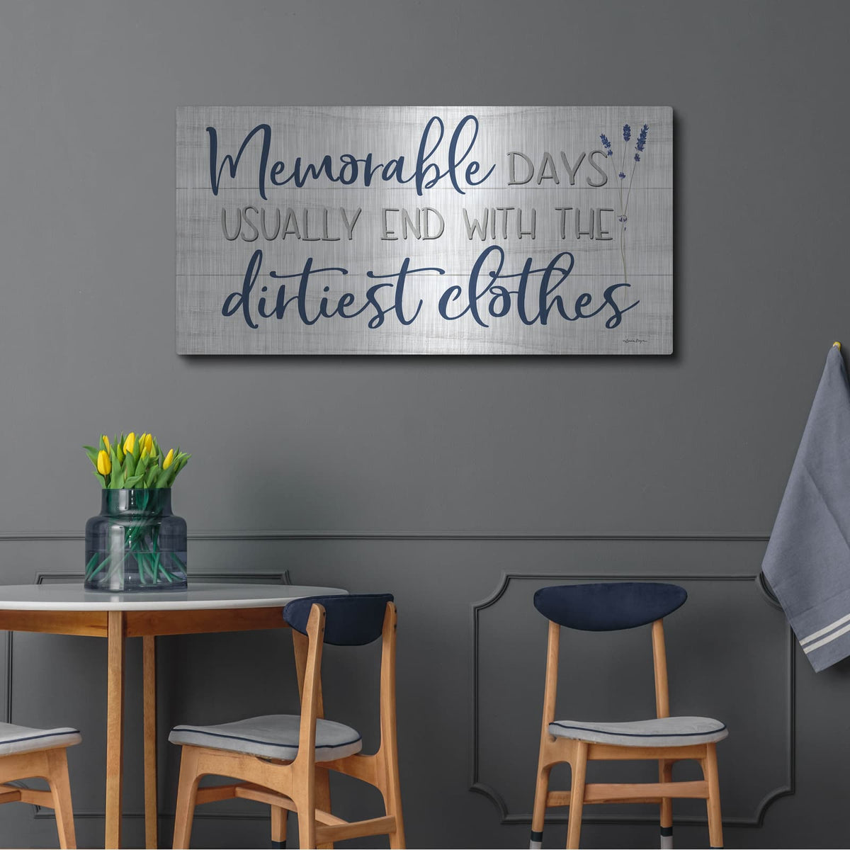 'Memorable Days' by Susie Boyer – Metal Wall Art, 48x24 room view