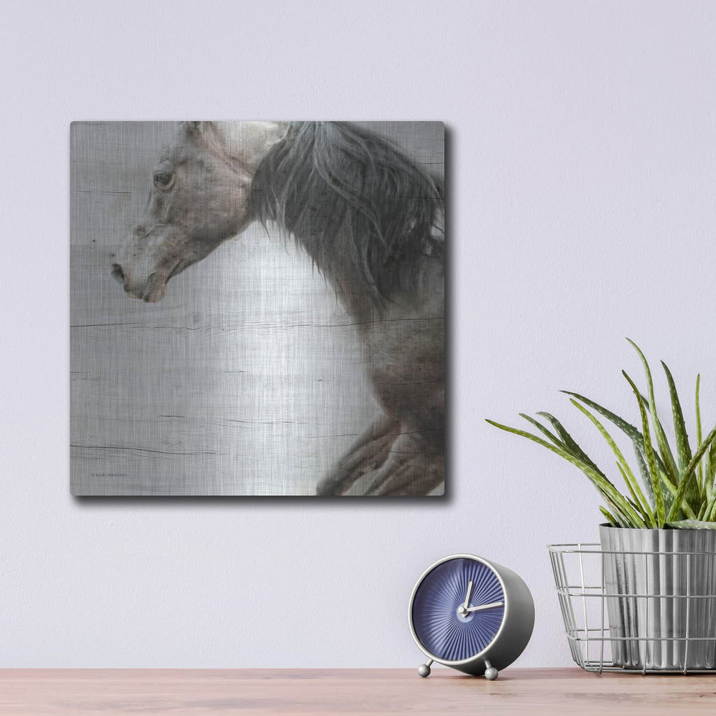 'Distant' by Kari Brooks – Metal Wall Art, 12x12 room view