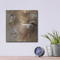 'Golden Grey' by Kari Brooks – Metal Wall Art, 12x12 room view