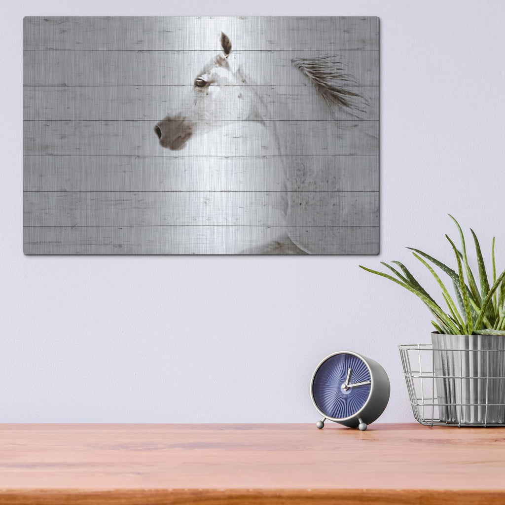 'Moonbay' by Kari Brooks – Metal Wall Art, 16x12 room view