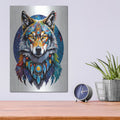'Celestial Wolf' by Dean Russo – Metal Wall Art, 12x16 room view