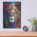 'Lioness' by Dean Russo – Metal Wall Art, 12x16 room view