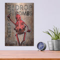 'Drop Bombs' by Craig Snodgrass – Metal Wall Art, 12x16 room view