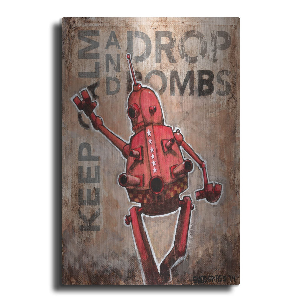 'Drop Bombs' by Craig Snodgrass – Metal Wall Art