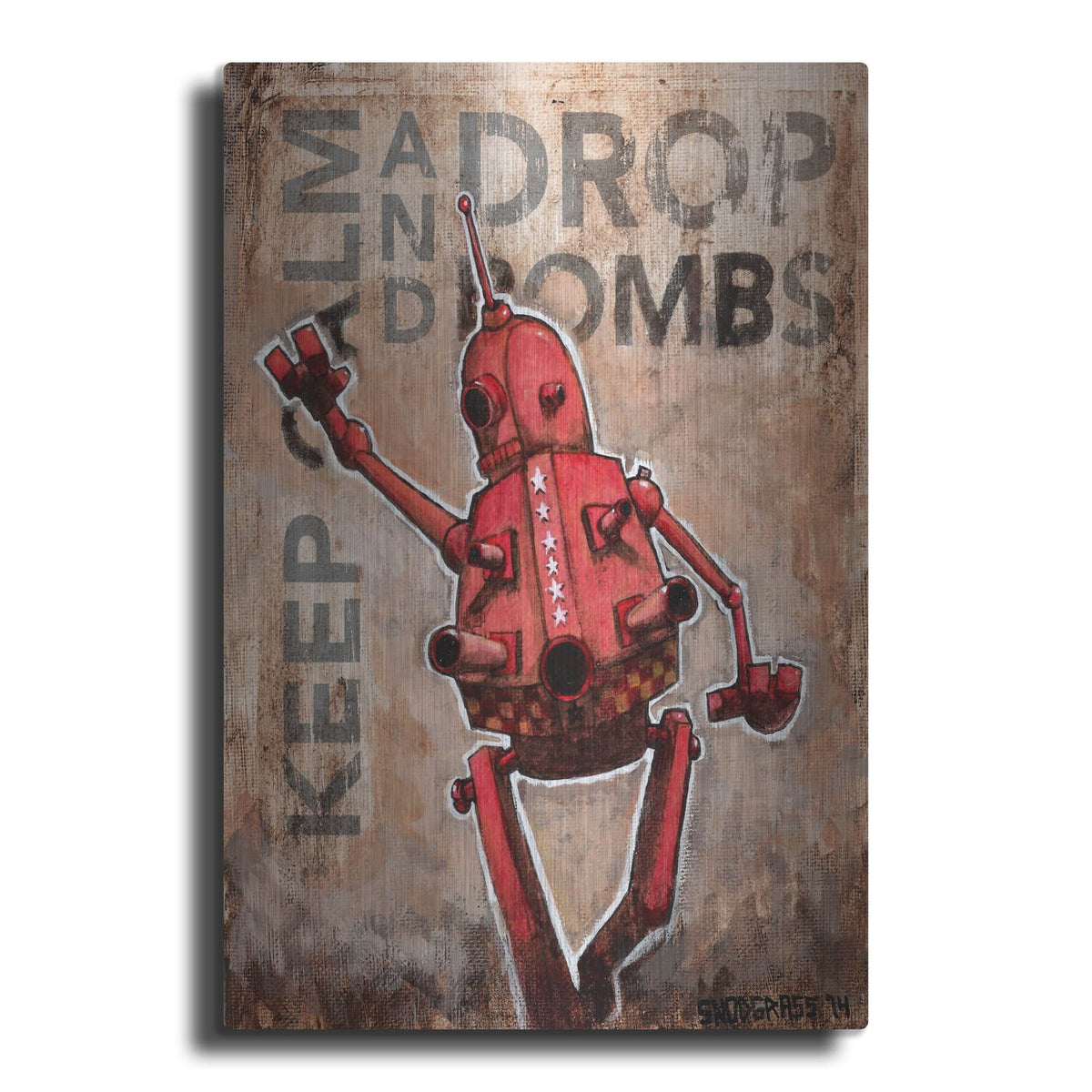 'Drop Bombs' by Craig Snodgrass – Metal Wall Art