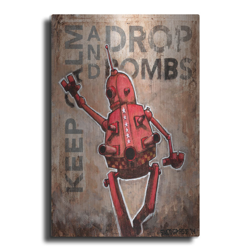 'Drop Bombs' by Craig Snodgrass – Metal Wall Art
