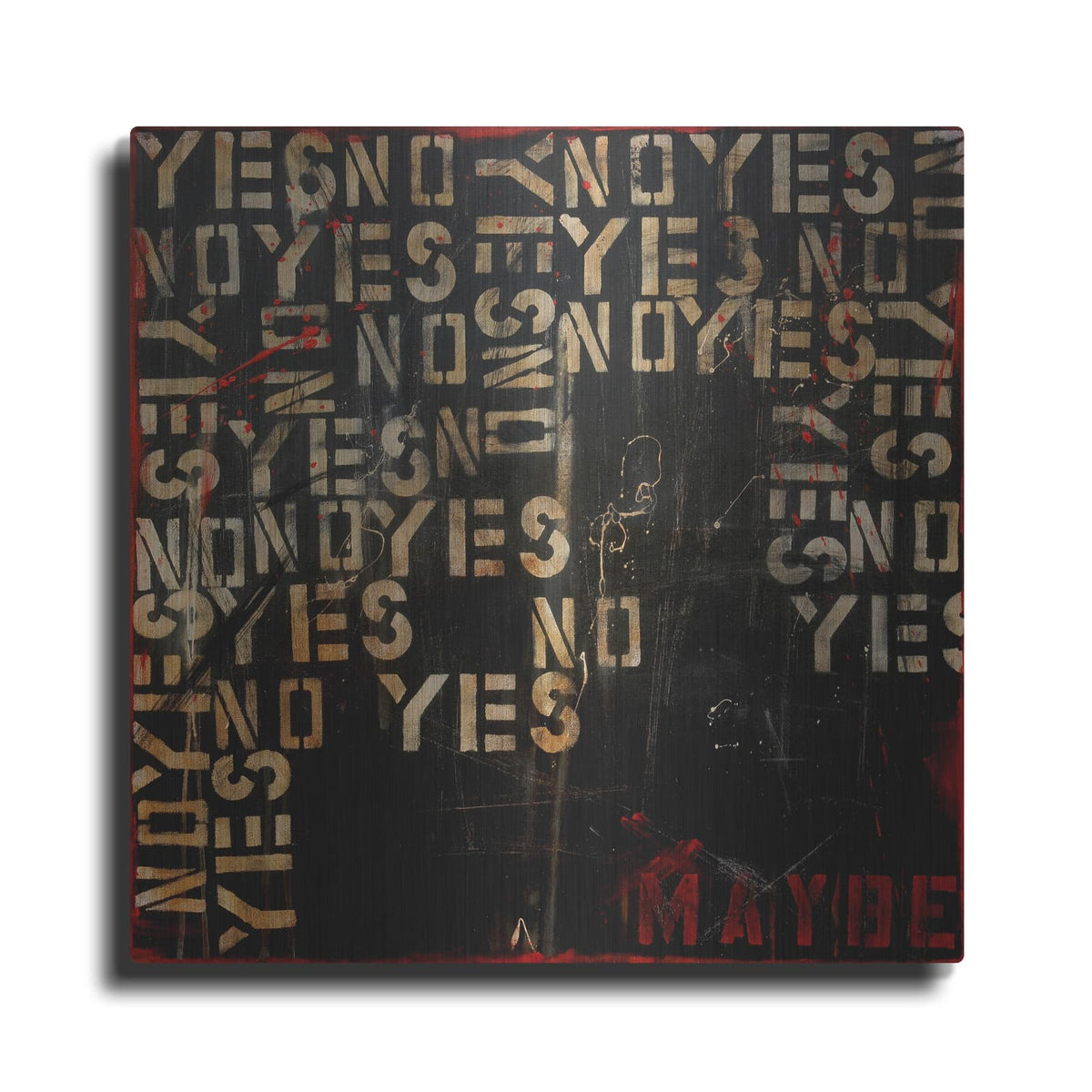 'Yes, No, Maybe' by Erin Ashley – Metal Wall Art