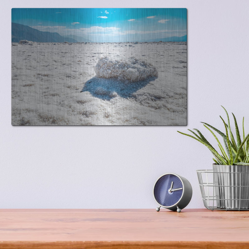 'Badwater Basin - Salt Rock' by Luxe Metal Portfolio – Metal Wall Art, 16x12 room view