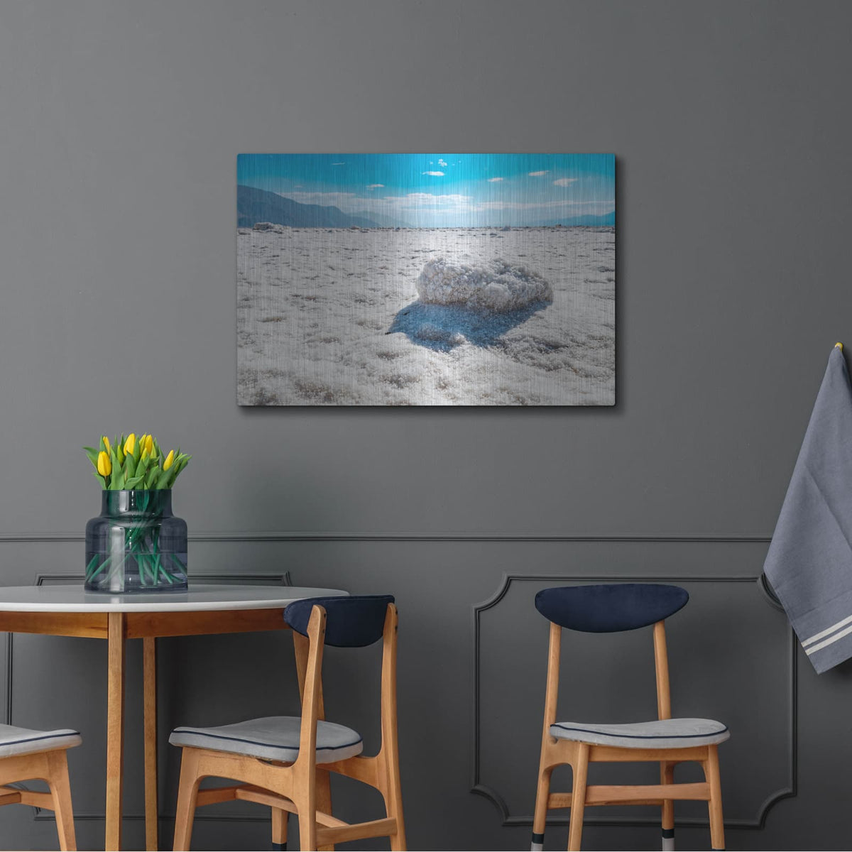 'Badwater Basin - Salt Rock' by Luxe Metal Portfolio – Metal Wall Art, 36x24 room view