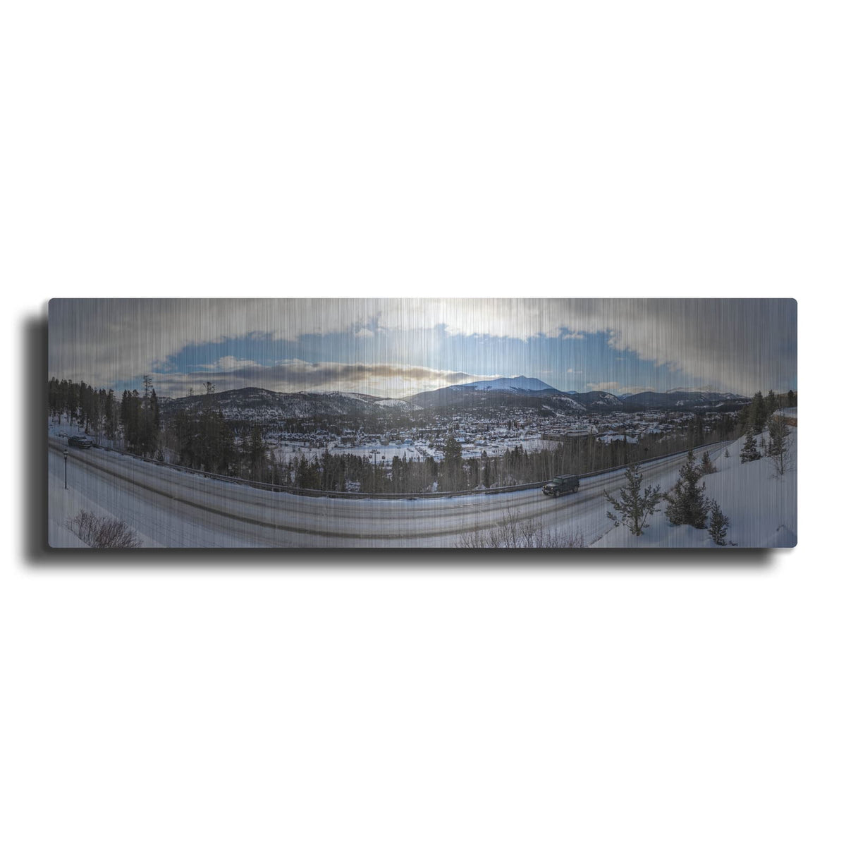 'Breckenridge Colorado Panorama' by Luxe Metal Portfolio – Metal Wall Art