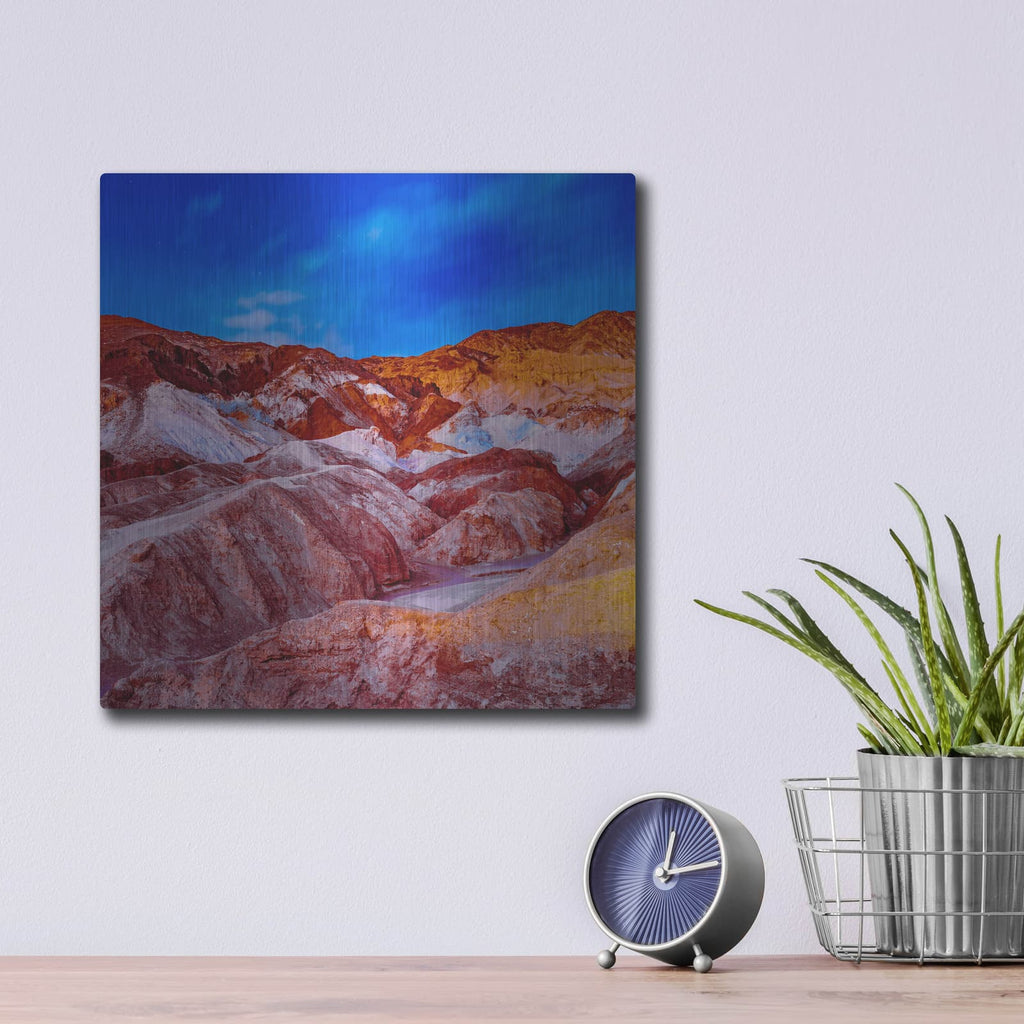 'Death Valley - Artists Palette' by Luxe Metal Portfolio – Metal Wall Art, 12x12 room view