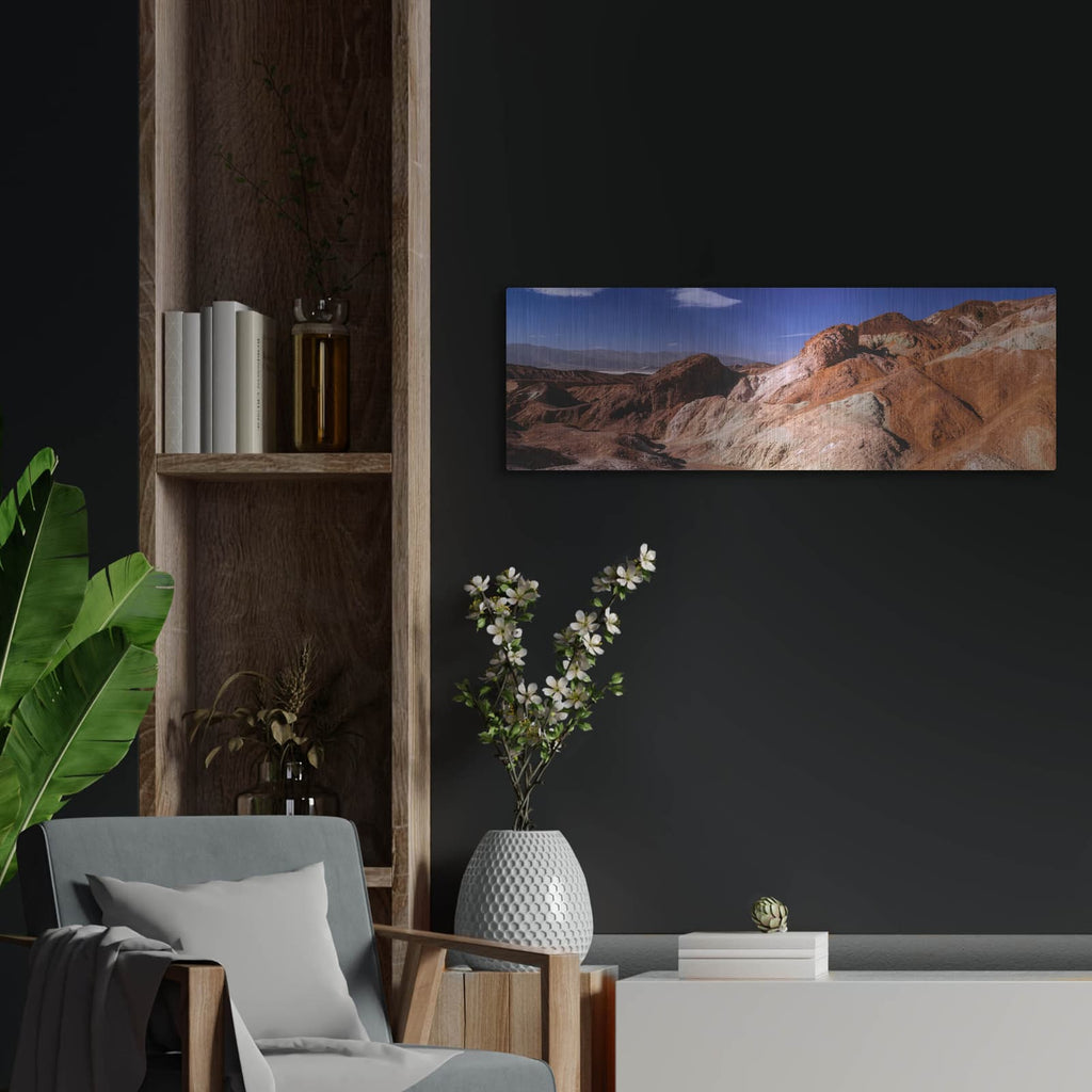 'Death Valley - Artists Pallette Panorama 2' by Luxe Metal Portfolio – Metal Wall Art, 36x12 room view