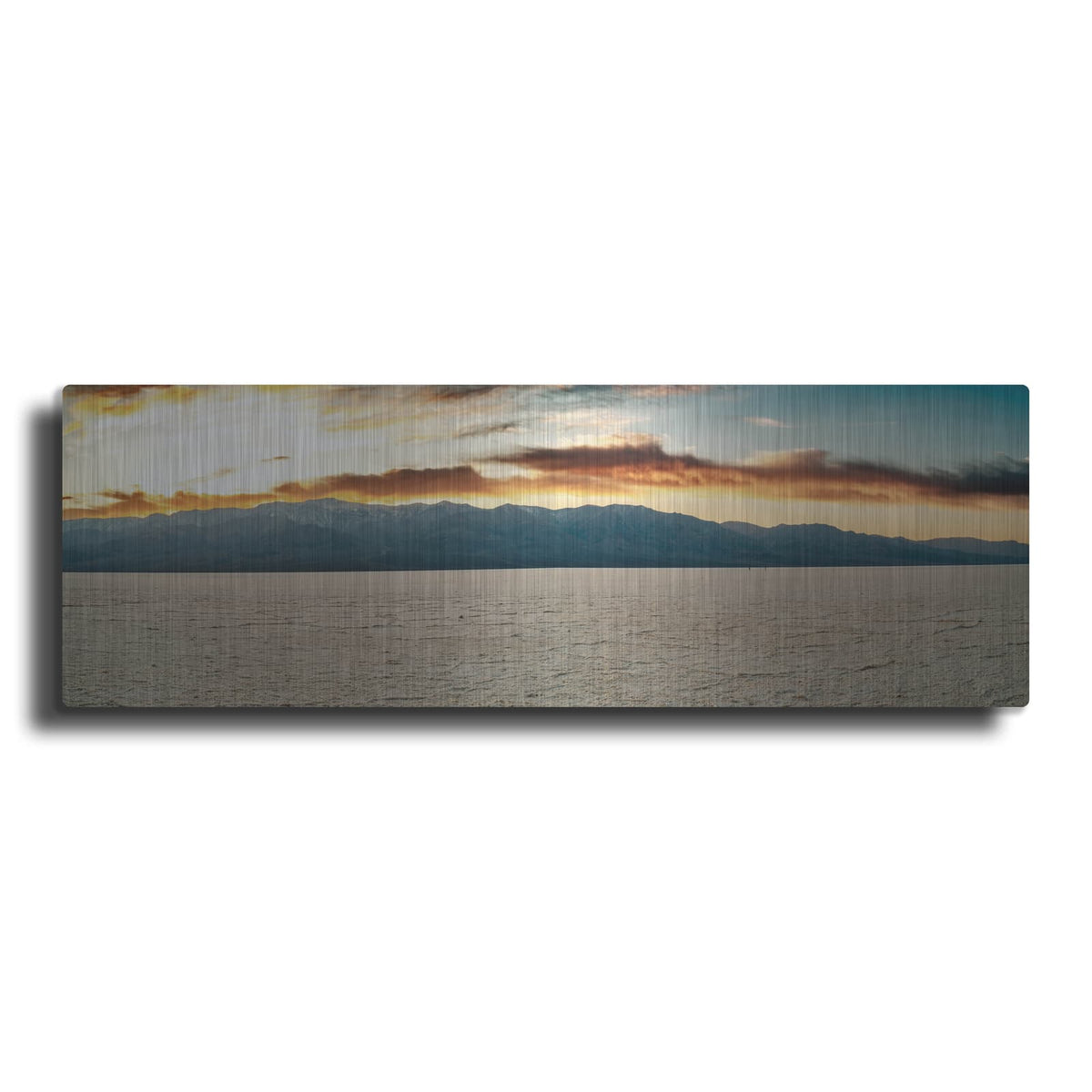 'Death Valley - Badwater Basin Gold Sunset' by Luxe Metal Portfolio – Metal Wall Art