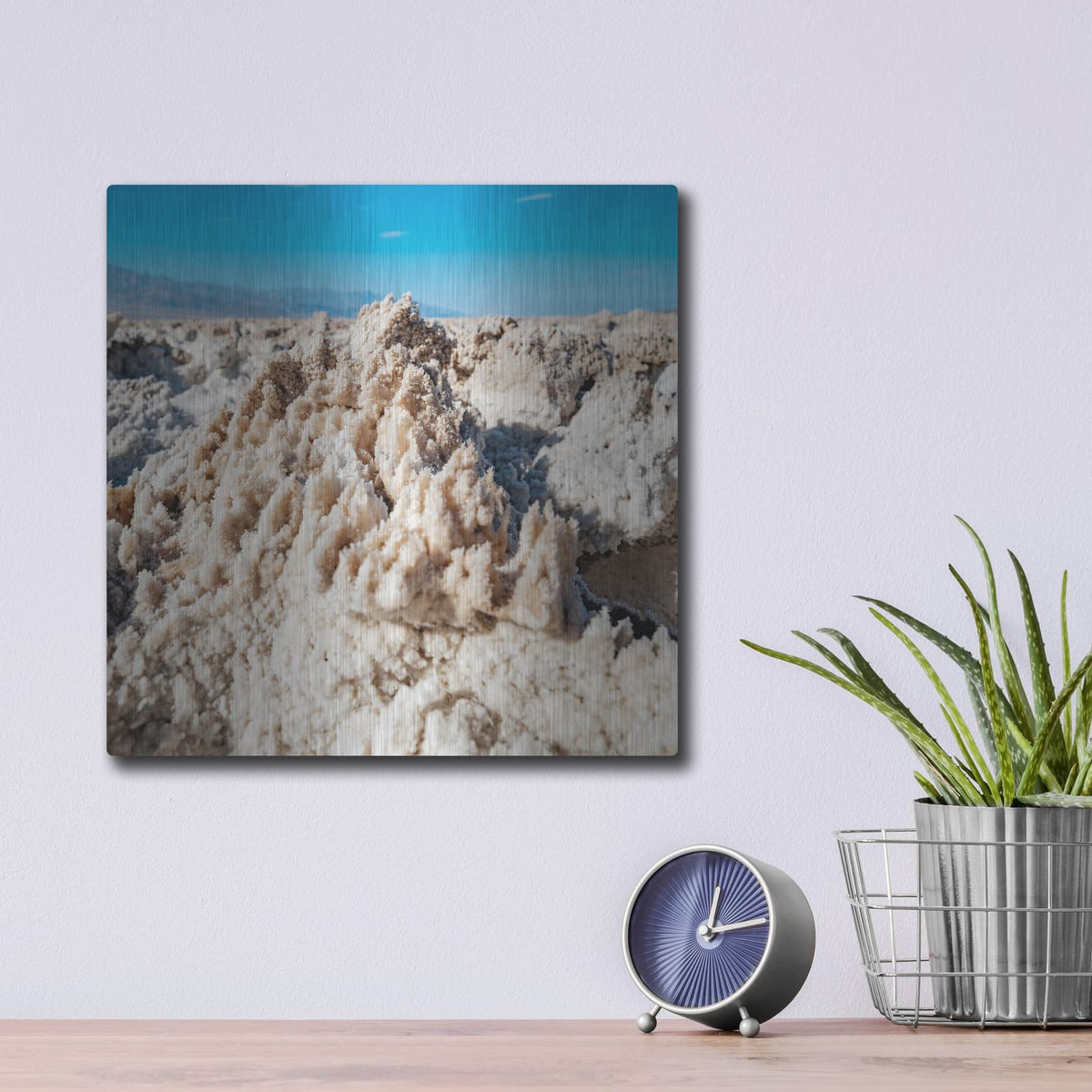 'Death Valley - Devils Golf Course 4' by Luxe Metal Portfolio – Metal Wall Art, 12x12 room view