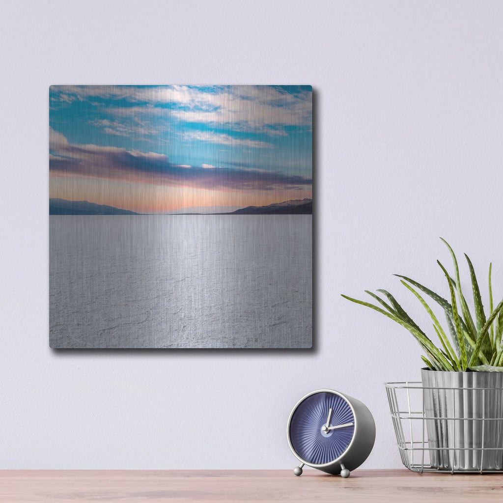 'Death Valley - Salt Land' by Luxe Metal Portfolio – Metal Wall Art, 12x12 room view