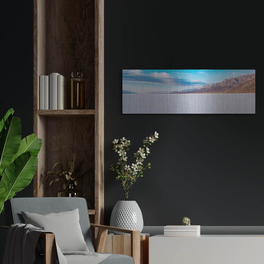 'Death Valley - Salt Panorama' by Luxe Metal Portfolio – Metal Wall Art, 36x12 room view