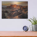 'Death Valley - Zabriskie Point Gold Sunset' by Luxe Metal Portfolio – Metal Wall Art, 16x12 room view