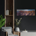 'Death Valley - Zabriskie Point Panorama' by Luxe Metal Portfolio – Metal Wall Art, 36x12 room view