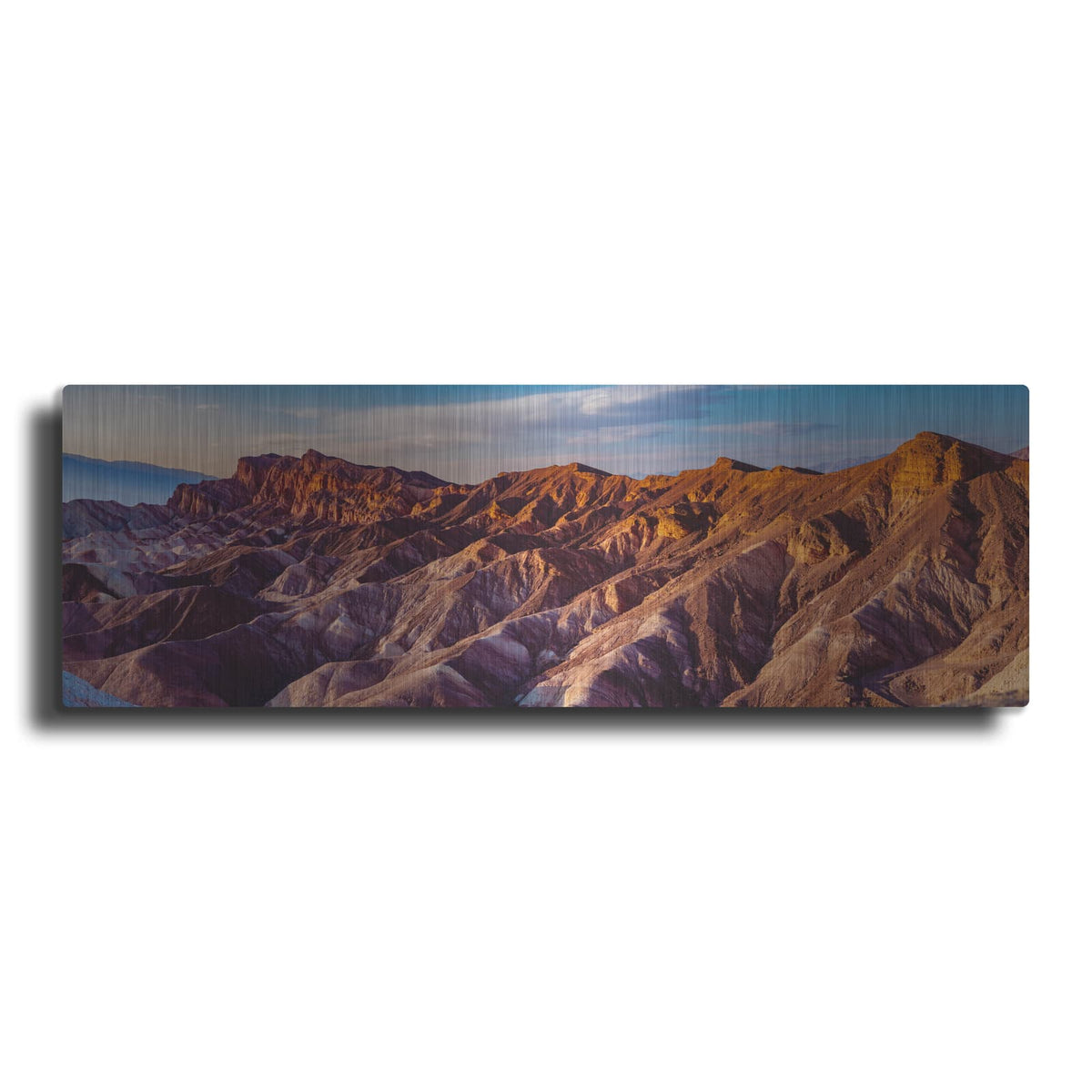 'Death Valley - Zabriskie Point Panorama' by Luxe Metal Portfolio – Metal Wall Art