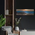 'Death Valley Gold Sunset' by Luxe Metal Portfolio – Metal Wall Art, 36x12 room view