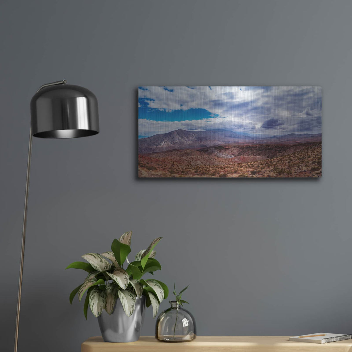 'Death Valley Panorama' by Luxe Metal Portfolio – Metal Wall Art, 24x12 room view