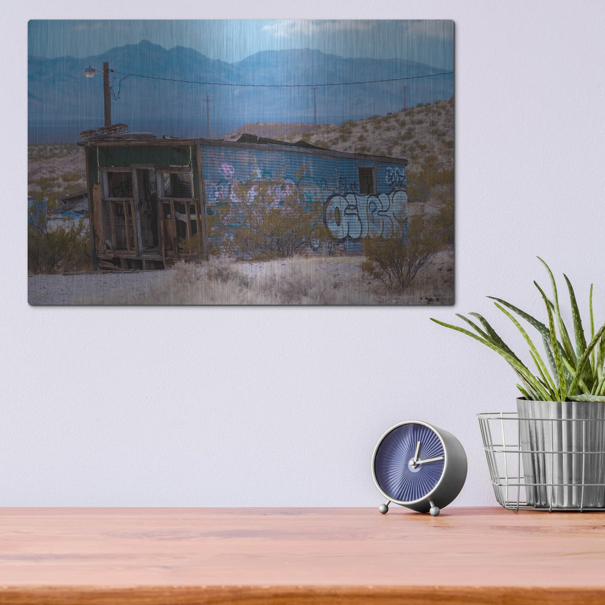 'Desert Shack' by Luxe Metal Portfolio – Metal Wall Art, 16x12 room view