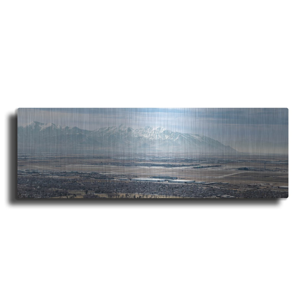 'Salt Lake City Airport Panorama' by Luxe Metal Portfolio – Metal Wall Art