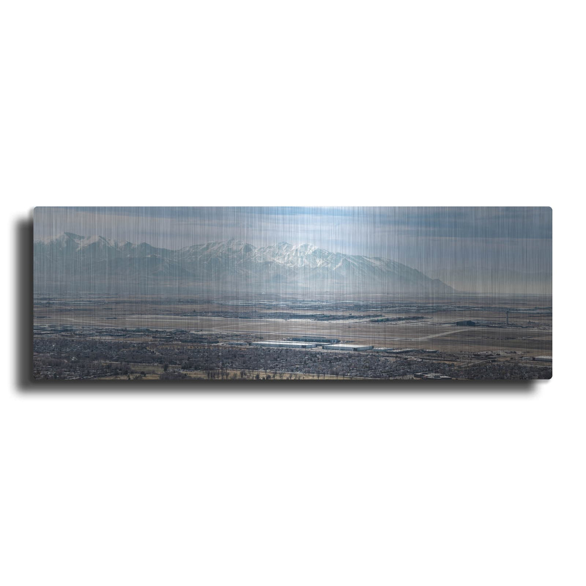 'Salt Lake City Airport Panorama' by Luxe Metal Portfolio – Metal Wall Art