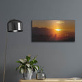 'Salt Lake City Sunset Panorama' by Luxe Metal Portfolio – Metal Wall Art, 24x12 room view