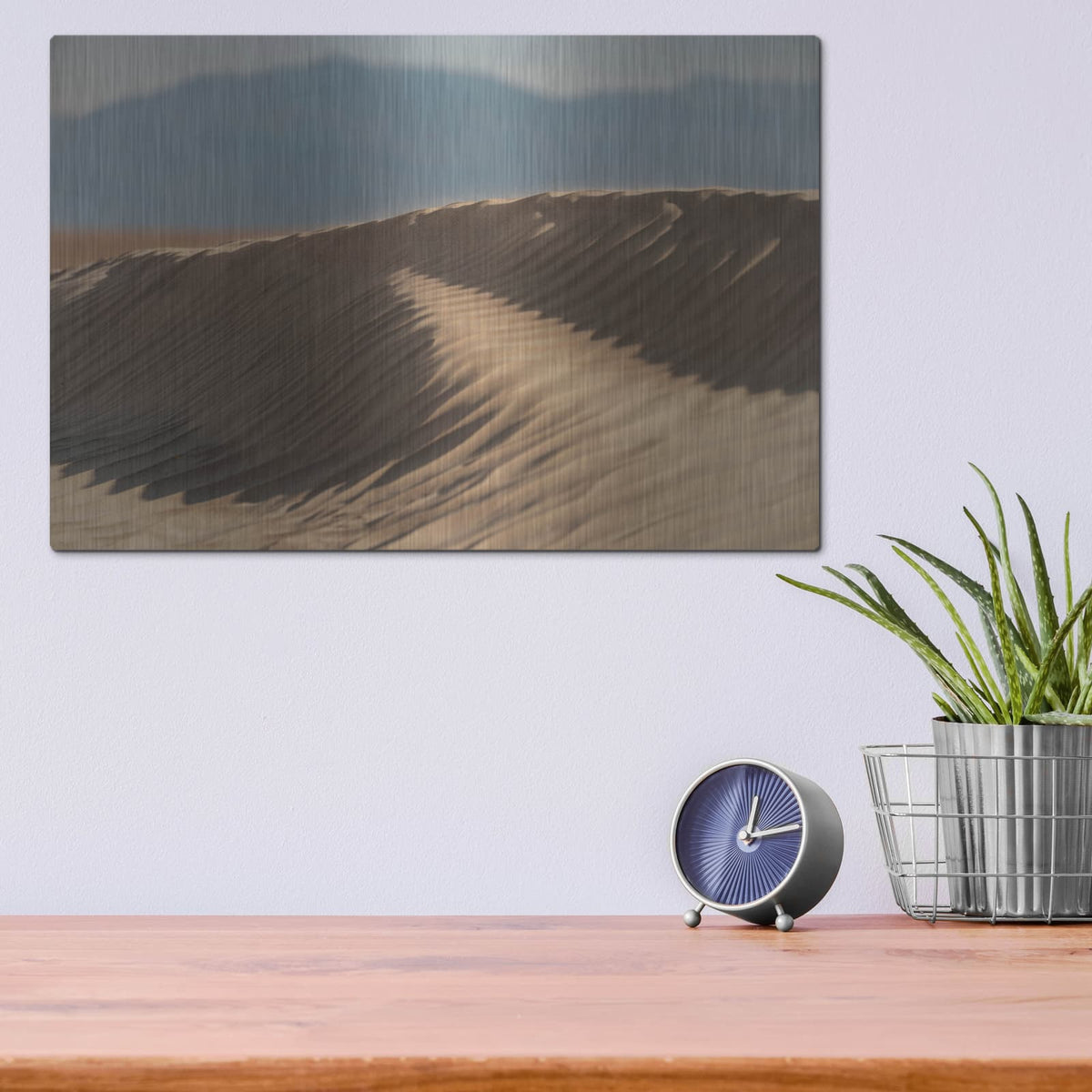 'Sand Abstract' by Luxe Metal Portfolio – Metal Wall Art, 16x12 room view