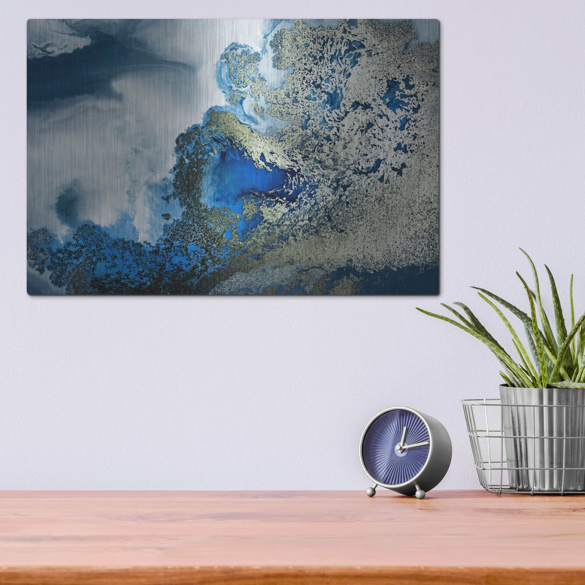 'Midnight Reef' by Petra Meikle de Vlas – Metal Wall Art, 16x12 room view