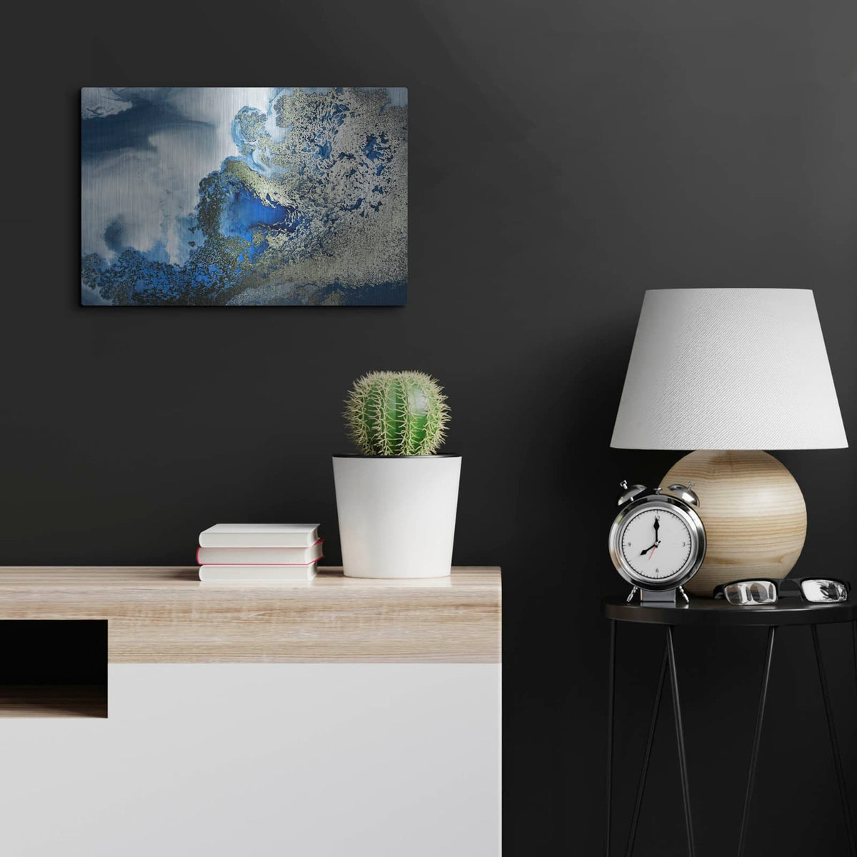 'Midnight Reef' by Petra Meikle de Vlas – Metal Wall Art, 24x16 room view
