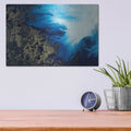 'Navy Shimmer' by Petra Meikle de Vlas – Metal Wall Art, 16x12 room view