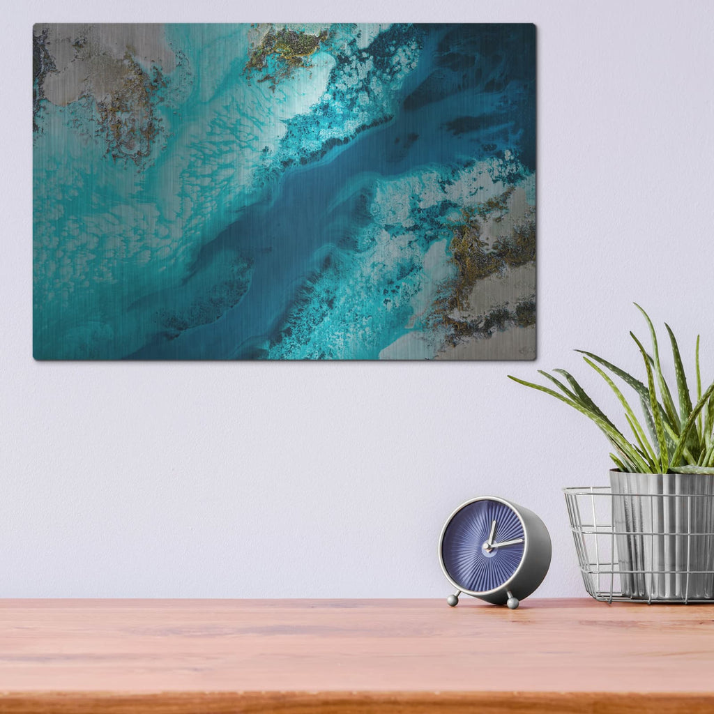 'Salt Water Passage' by Petra Meikle de Vlas – Metal Wall Art, 16x12 room view