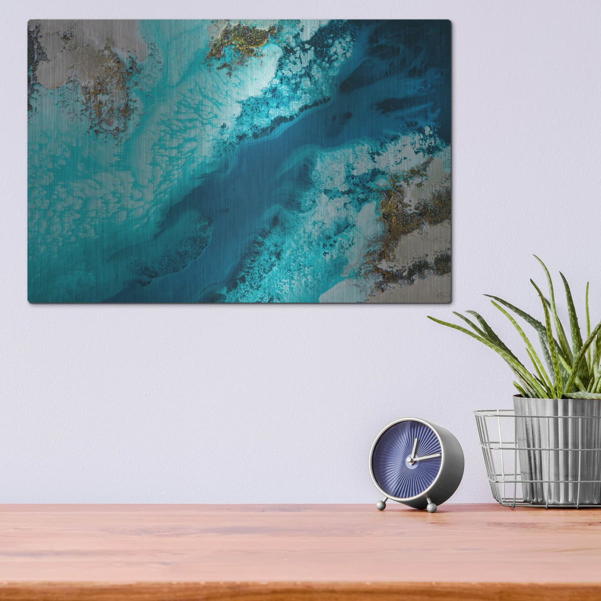 'Salt Water Passage' by Petra Meikle de Vlas – Metal Wall Art, 16x12 room view