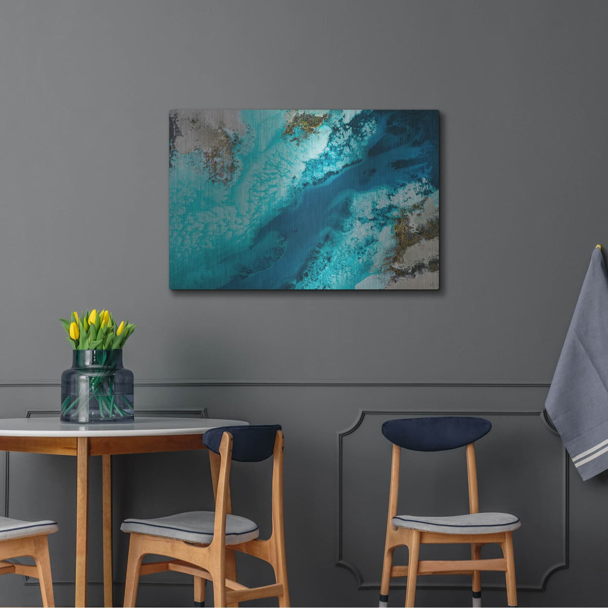 'Salt Water Passage' by Petra Meikle de Vlas – Metal Wall Art, 36x24 room view