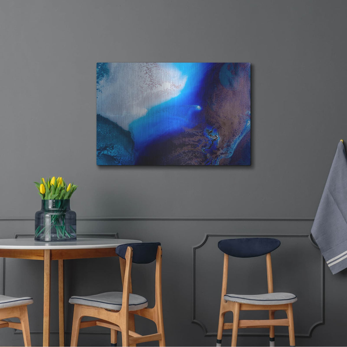 'Sapphire Haven' by Petra Meikle de Vlas – Metal Wall Art, 36x24 room view